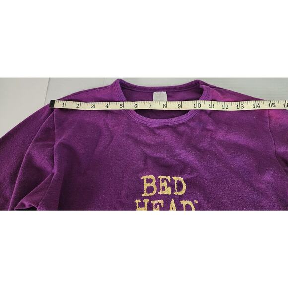 VTG 90s TIGI Bead Head It's All about Gold Purple  Long Sleeve T Shirt W Small - Picture 3 of 9